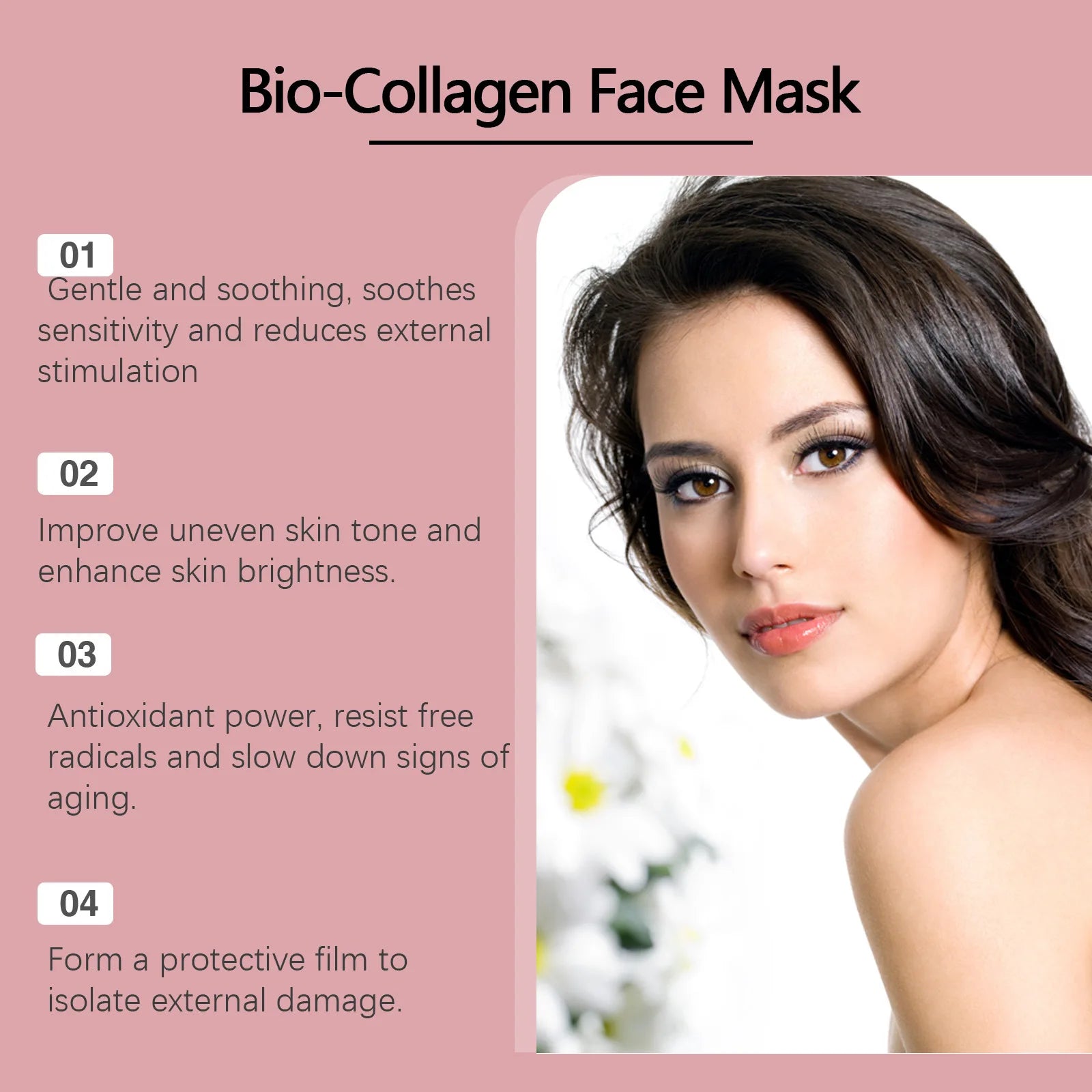 EELHOE 4pcs Collagen Face Mask