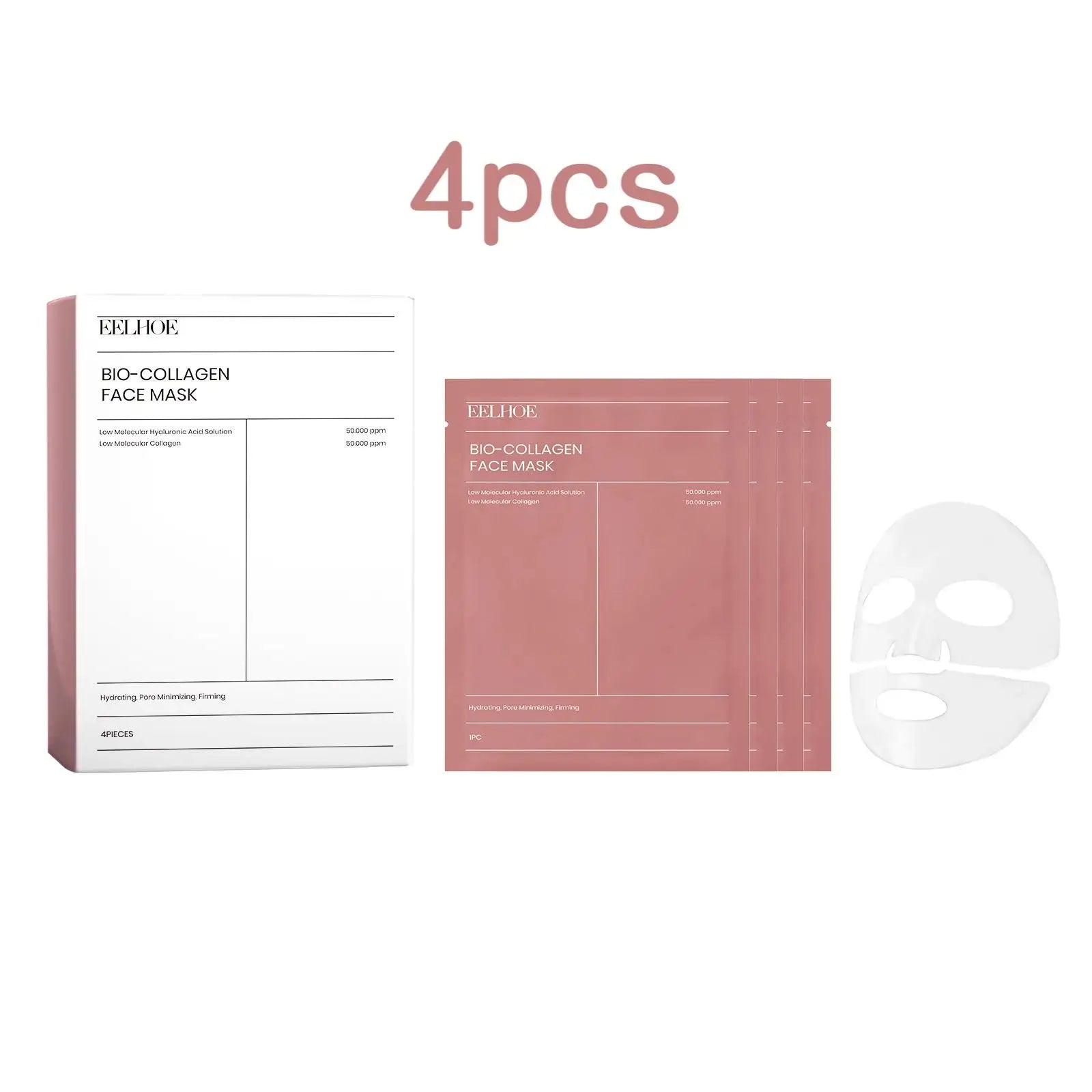 EELHOE 4pcs Collagen Face Mask