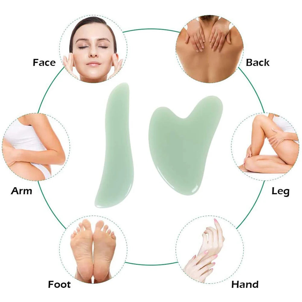 Gua Sha Resin Scraper – Facial & Body Slimming Massage Tool