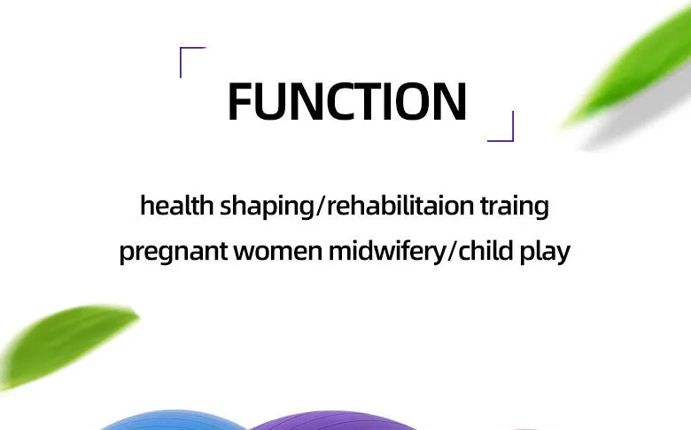 PVC Anti-Burst Yoga Ball – Multiple Sizes (45–85cm)