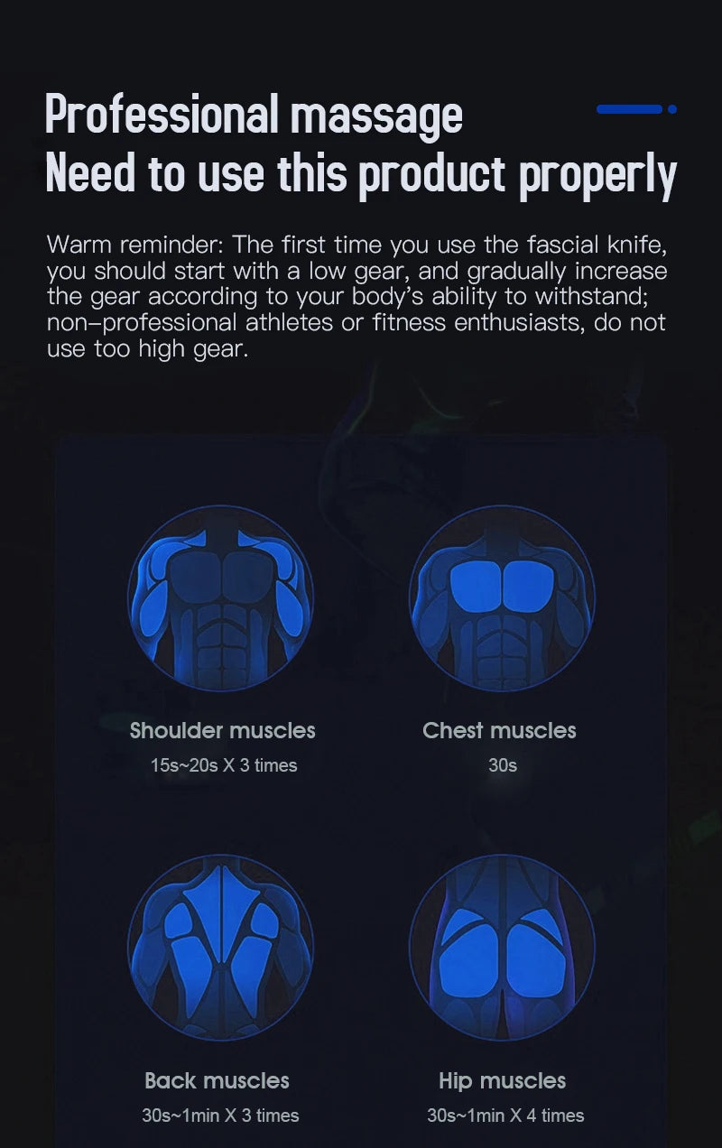 Electric Fascia Knife Body Massage Tool with Vibration