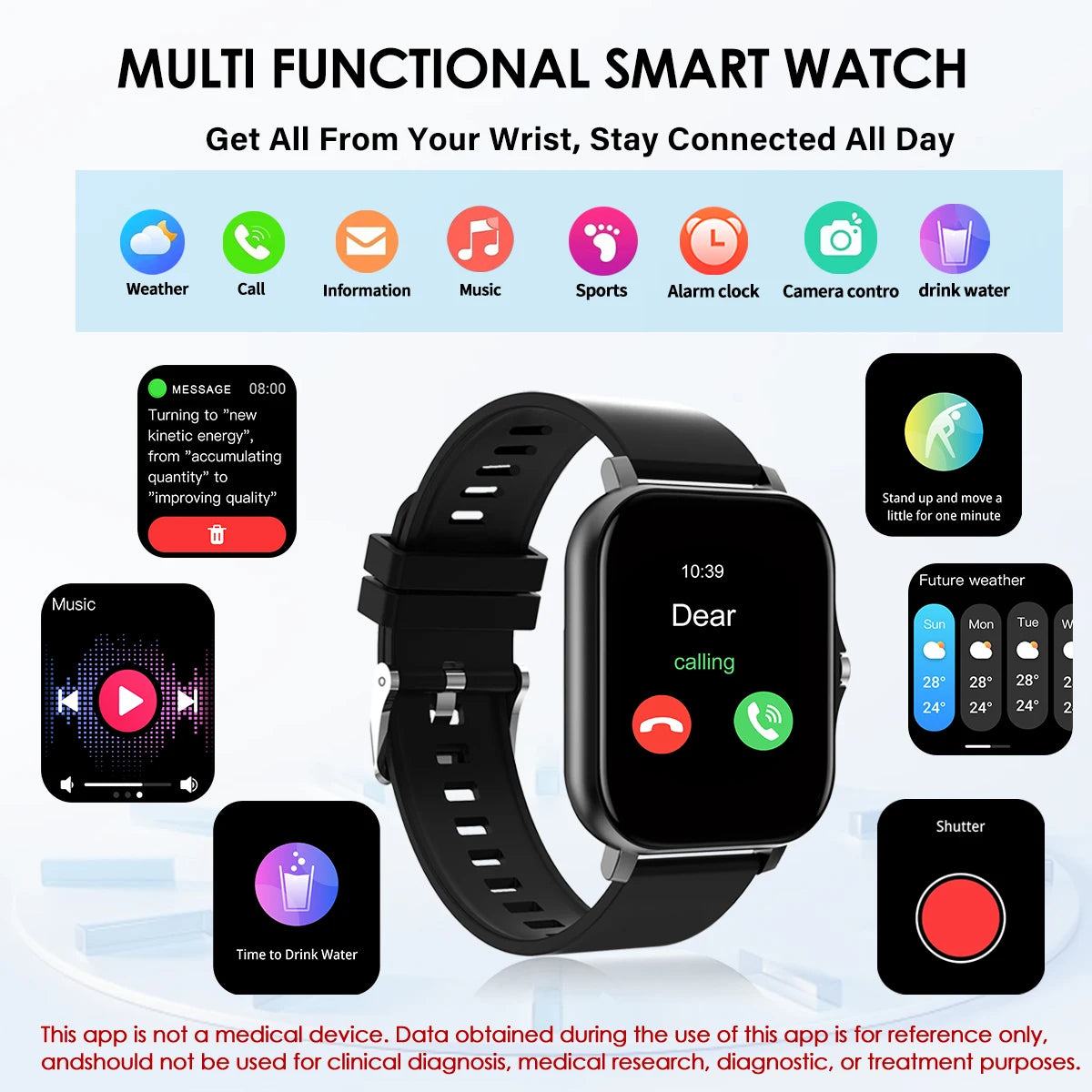 Bluetooth Smartwatch with Call & Music