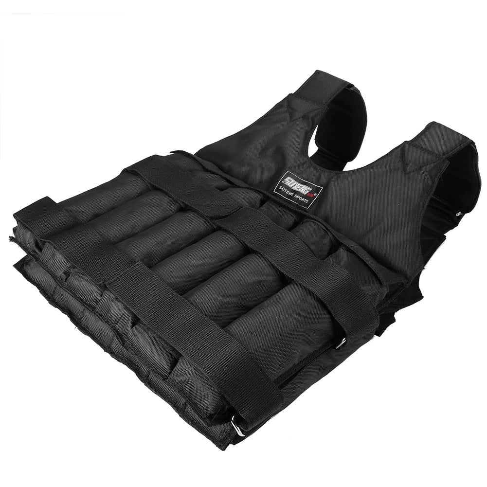 Adjustable Weighted Vest – 3/15/35kg Fitness Running & Training Jacket