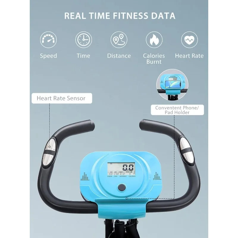 Merax 2-in-1 Foldable Exercise Bike – Recumbent & Upright Indoor Cycle