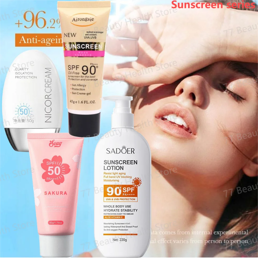 Korean SPF 50 Sunscreen Cream for Face & Body