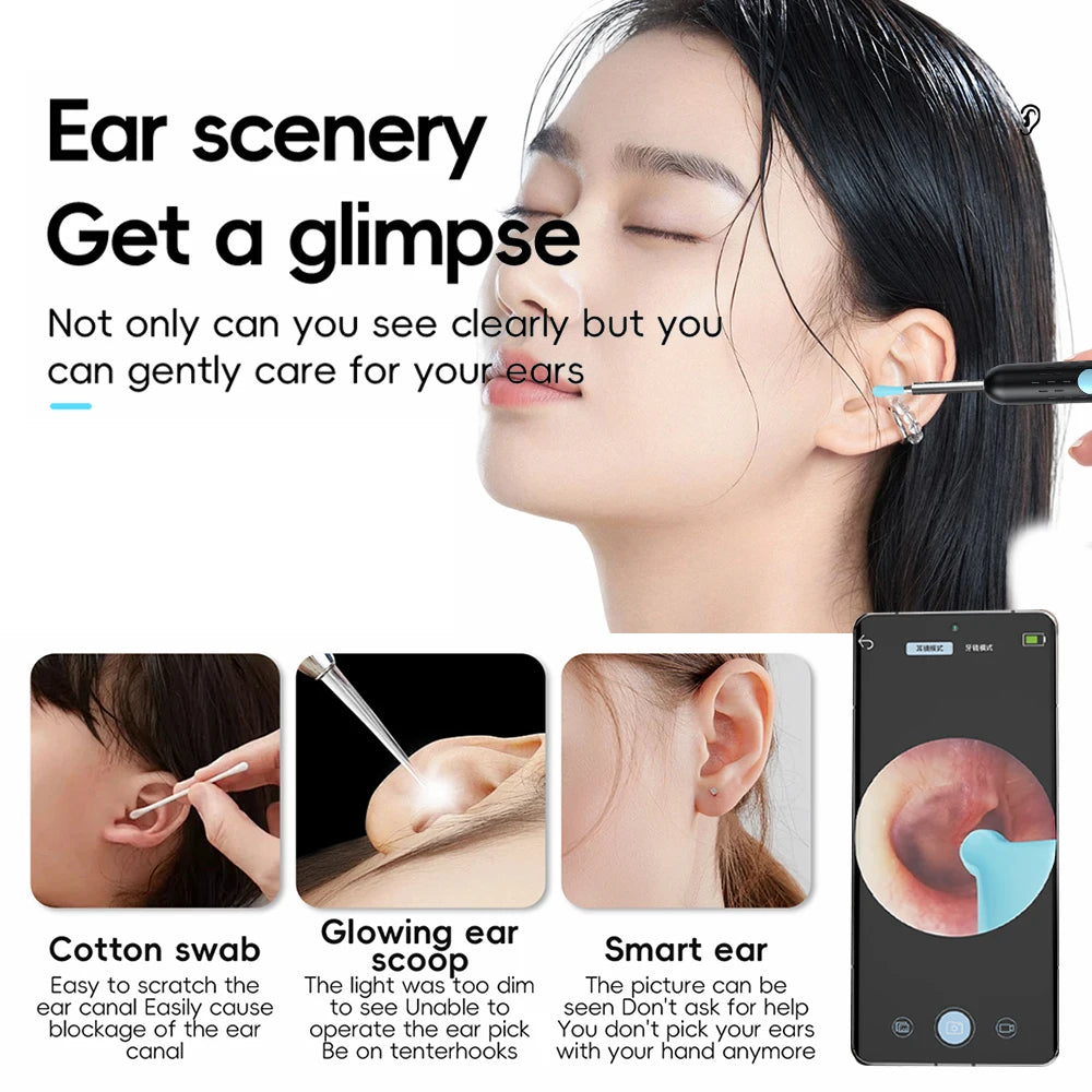 1080P HD Ear Wax Removal Tool – Camera Ear Cleaner with LED for iOS & Android