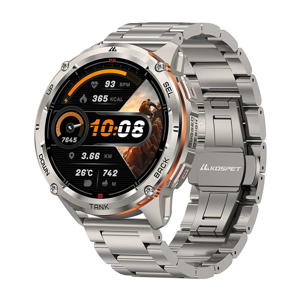 KOSPET TANK T3 Ultra 2 GPS Smartwatch – Rugged AMOLED Men’s Watch