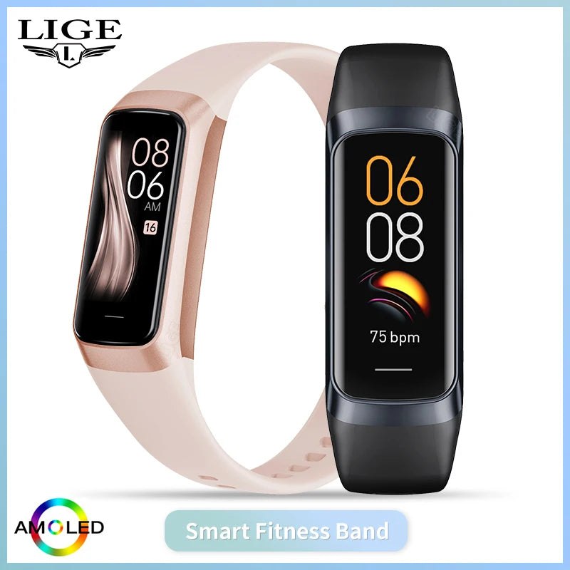 LIGE AMOLED Smartwatch – Women’s Fitness & Health Tracker