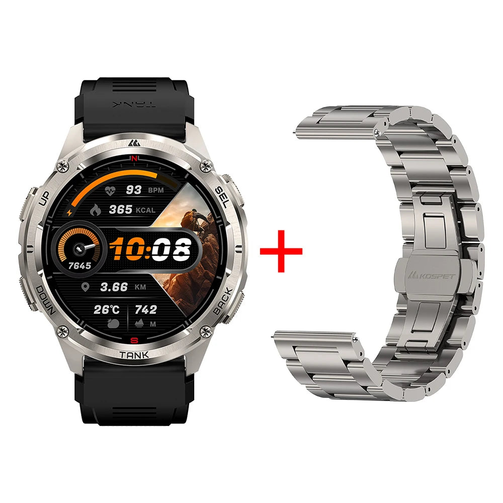 KOSPET TANK T3 Ultra 2 GPS Smartwatch – Rugged AMOLED Men’s Watch
