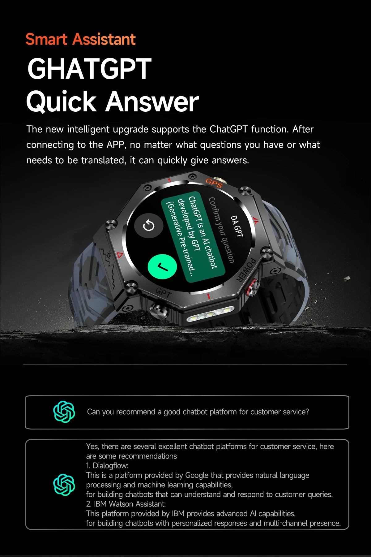 2025 T-Rex 3 Ultra GPS Smart Watch for Men — 10ATM/IP68 Waterproof Military Sport Smartwatch with Dual-Band GNSS & Compass
