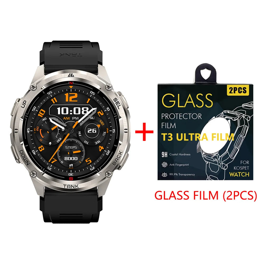 KOSPET TANK T3 Ultra 2 GPS Smartwatch – Rugged AMOLED Men’s Watch