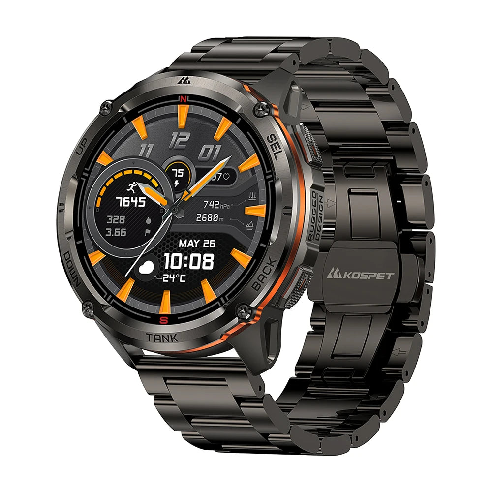 KOSPET TANK T3 Ultra 2 GPS Smartwatch – Rugged AMOLED Men’s Watch