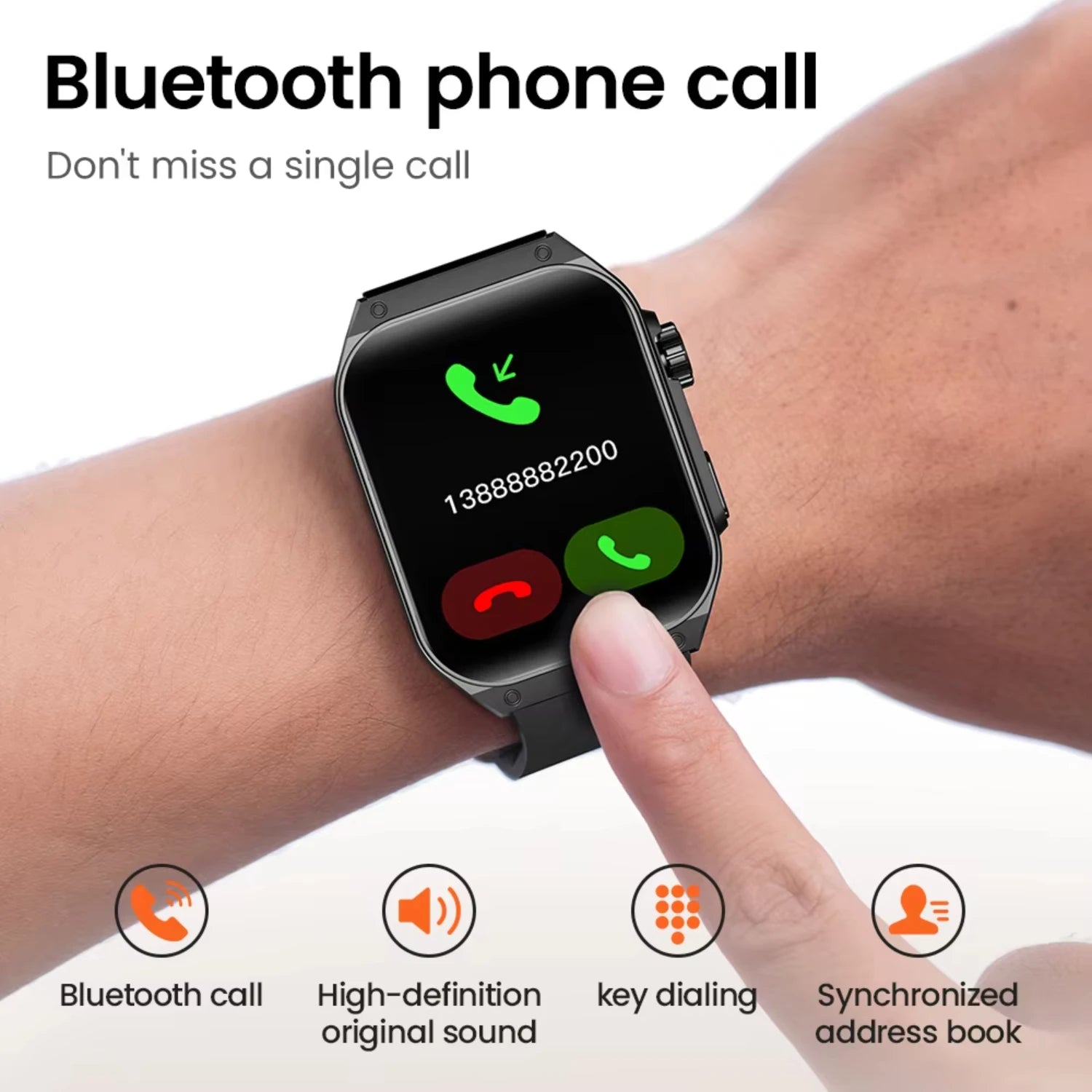 S8 Smart Watch – 1.96'' Curved Bluetooth Call AI Voice Smartwatch