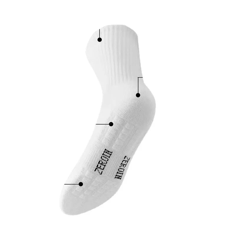 Men’s Cotton Winter Sports Socks – Thick Mid-Tube