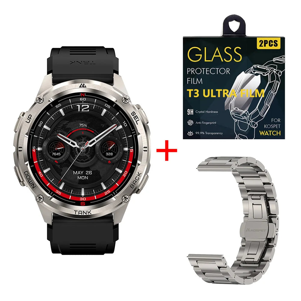 KOSPET TANK T3 Ultra 2 GPS Smartwatch – Rugged AMOLED Men’s Watch