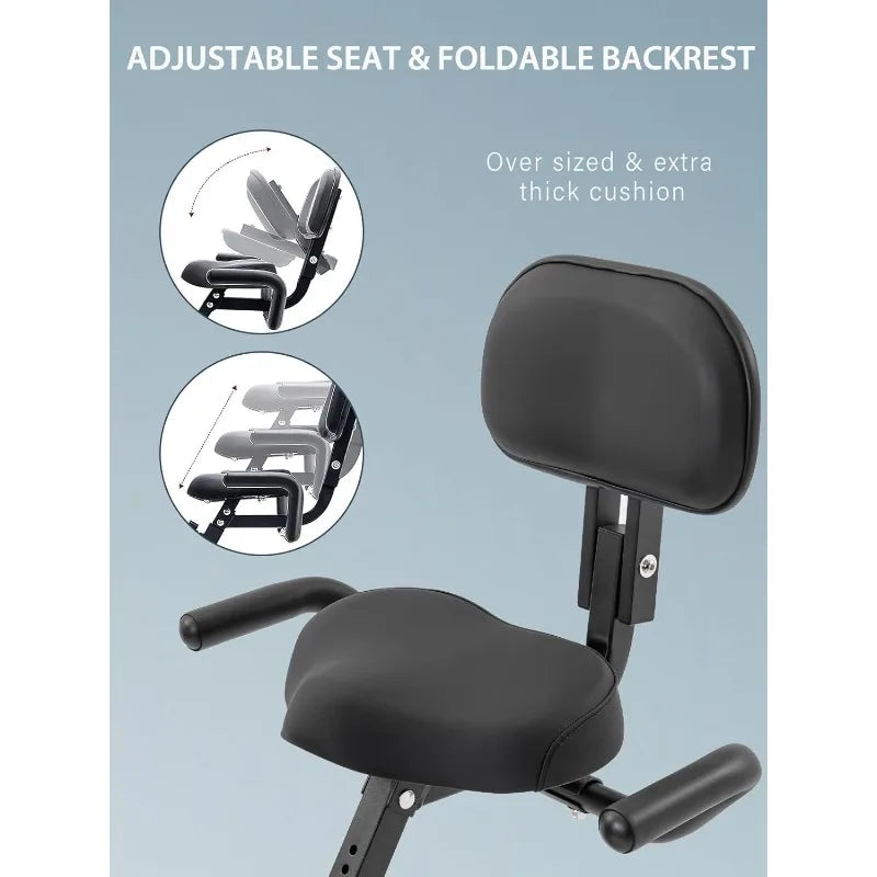 Merax 2-in-1 Foldable Exercise Bike – Recumbent & Upright Indoor Cycle