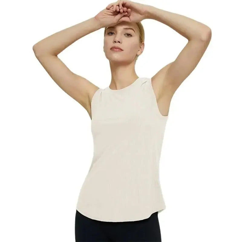 Women’s Quick-Dry Sleeveless Yoga & Gym Shirt – Fitness Vest Top
