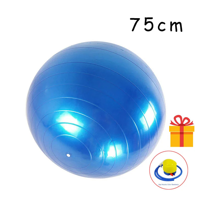 PVC Anti-Burst Yoga Ball – Multiple Sizes (45–85cm)