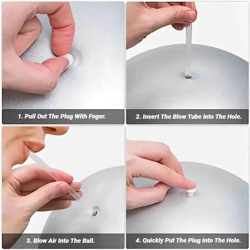 PVC Anti-Burst Yoga Ball – Multiple Sizes (45–85cm)