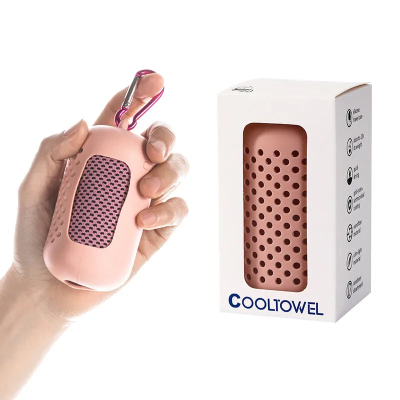 Cooling Golf Sports Towel – Quick-Dry Microfiber with Silicone Case