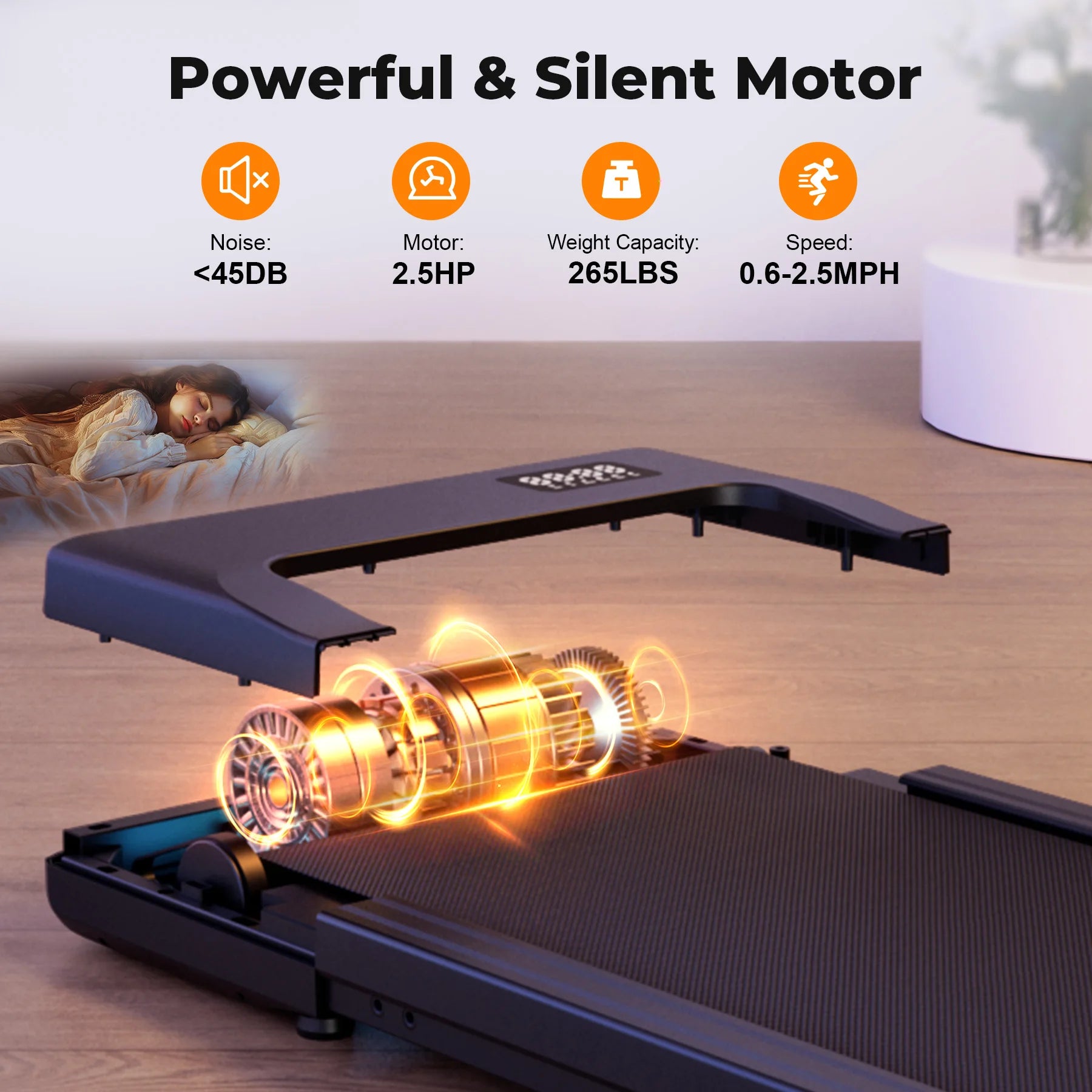 2-in-1 WalkingPad Under Desk Treadmill