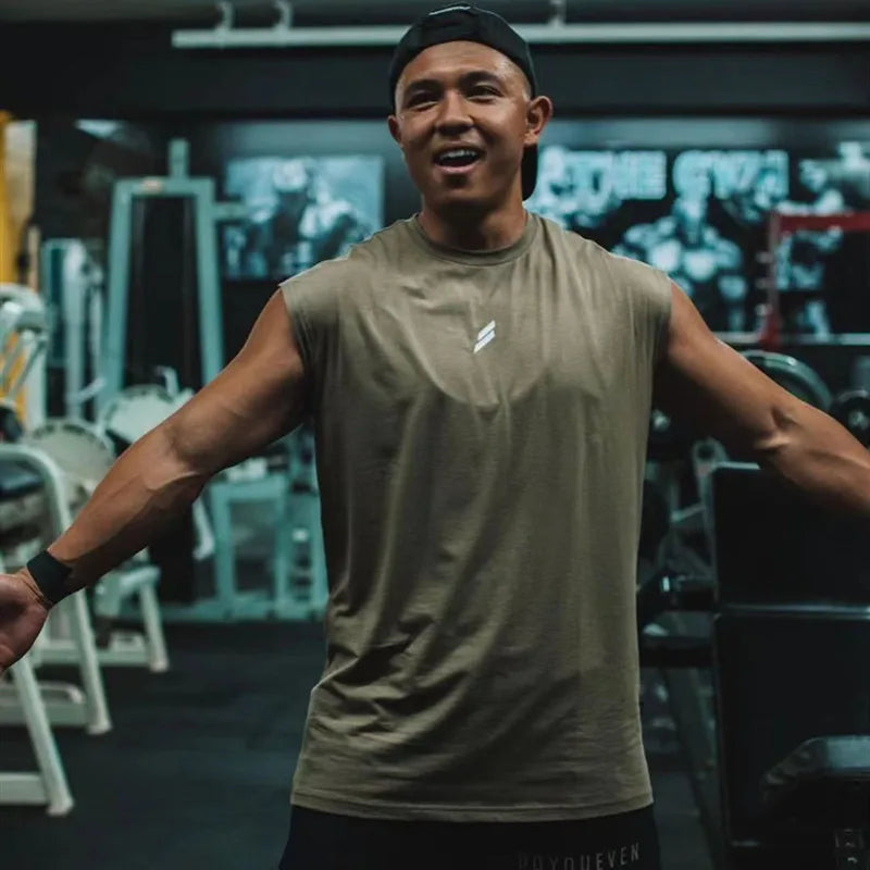 Men's Sleeveless Sports T-Shirt – Quick Dry