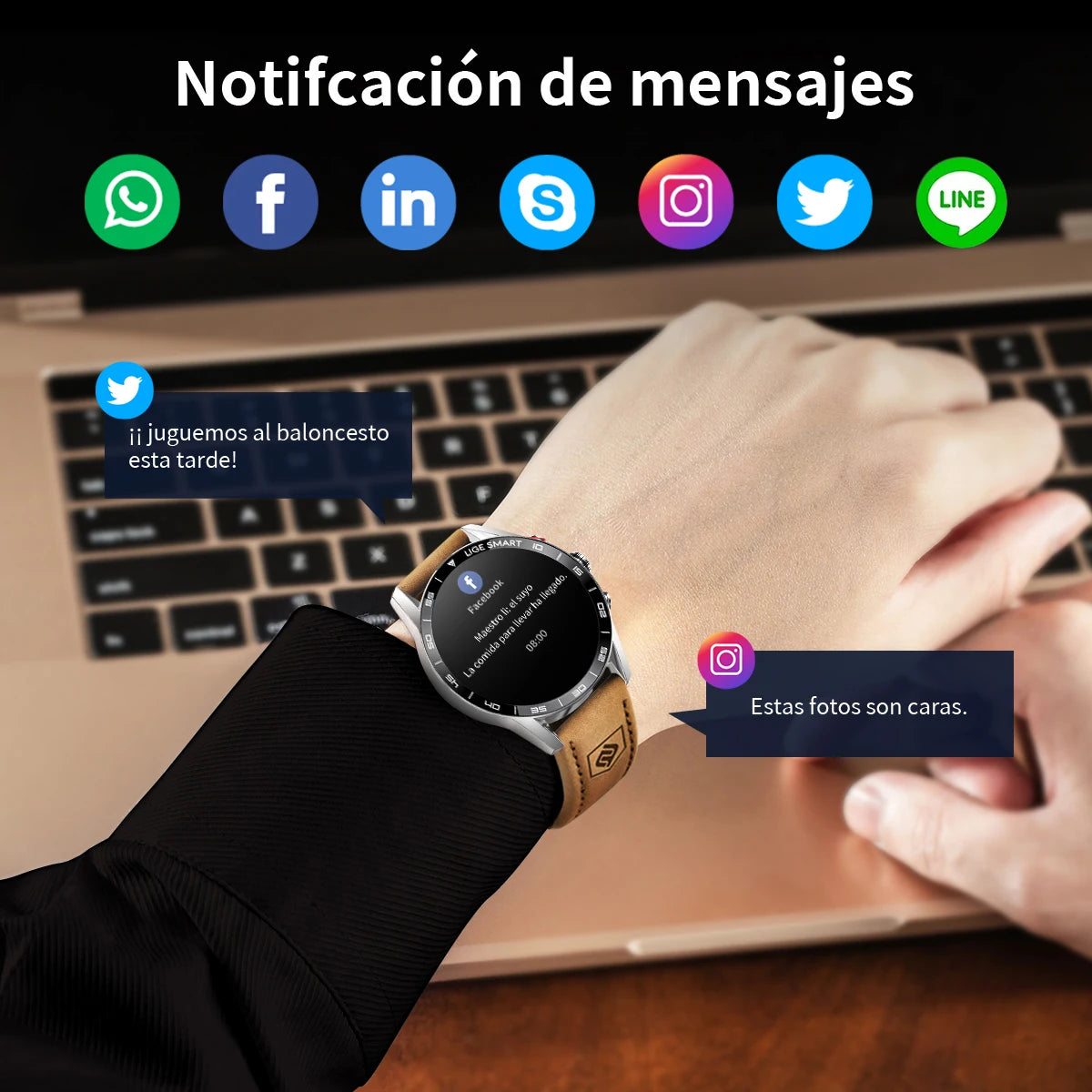 LIGE AMOLED Smartwatch