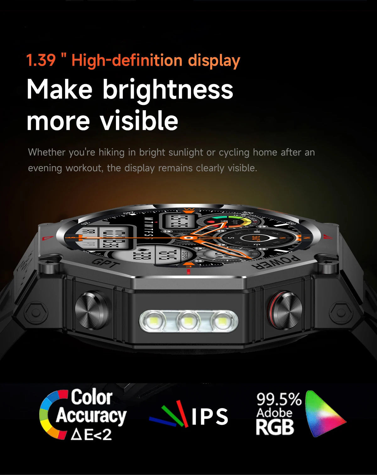 2025 T-Rex 3 Ultra GPS Smart Watch for Men — 10ATM/IP68 Waterproof Military Sport Smartwatch with Dual-Band GNSS & Compass