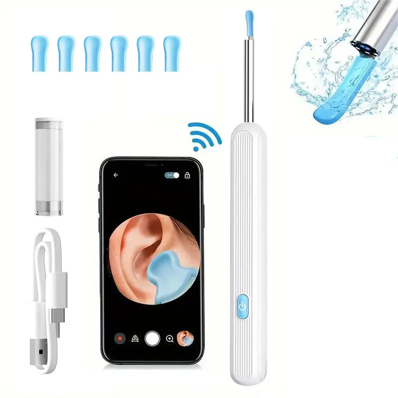HD Ear Wax Removal Camera Kit – 1296P Otoscope with LED Lights