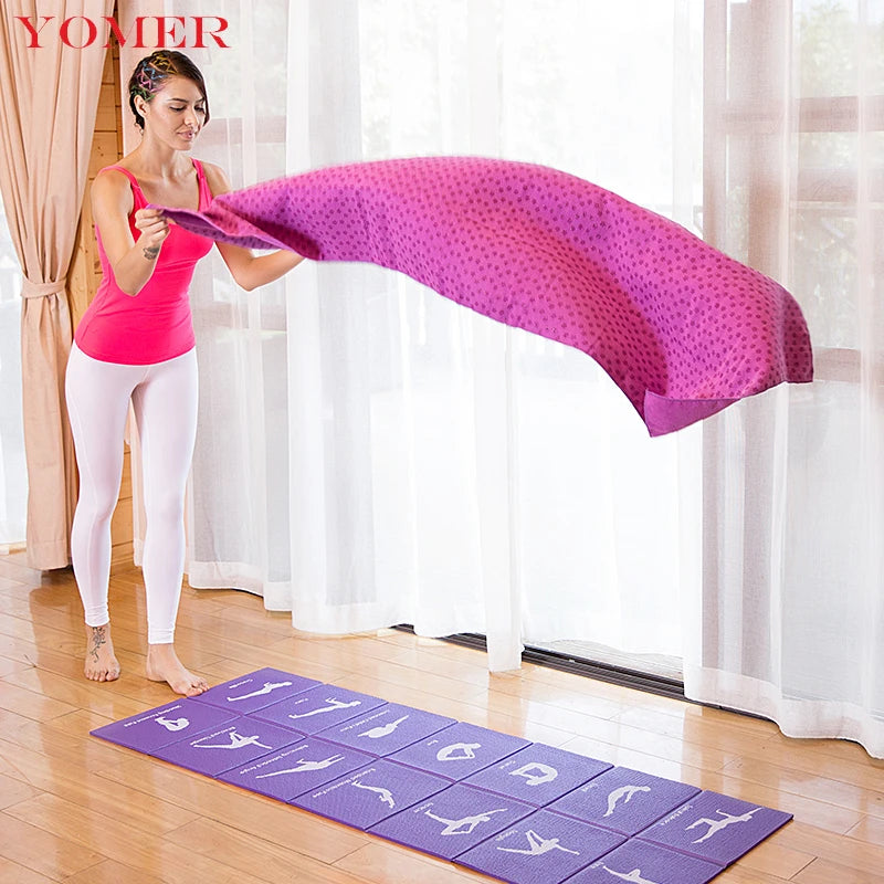 Non-Slip Hot Yoga Towel – Sweat Absorbent Pilates & Travel Mat