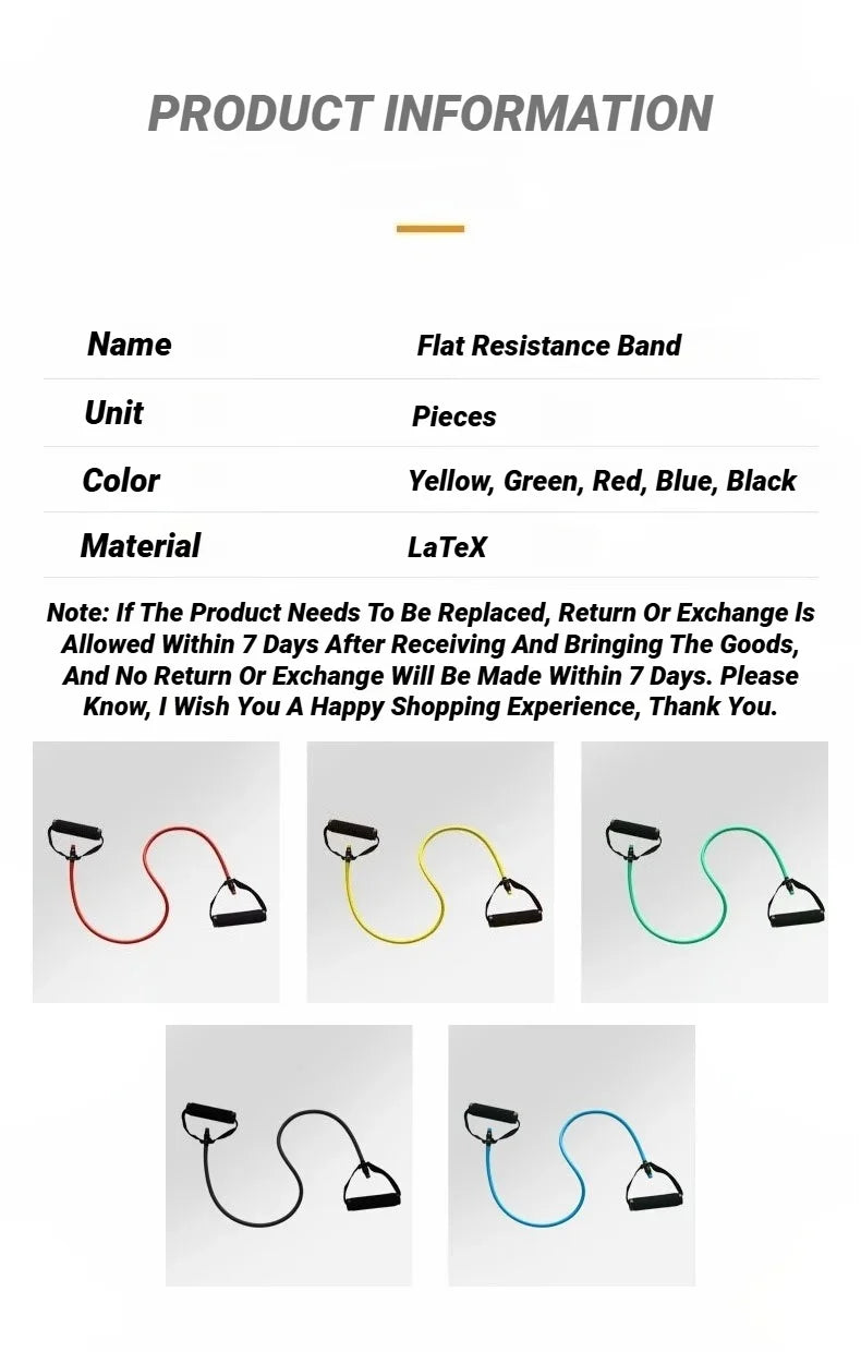 5-Level Resistance Bands with Handles for Home Workout