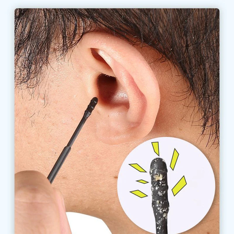 20pcs Disposable Spiral Ear Swabs – Portable Wax Removal Sticks