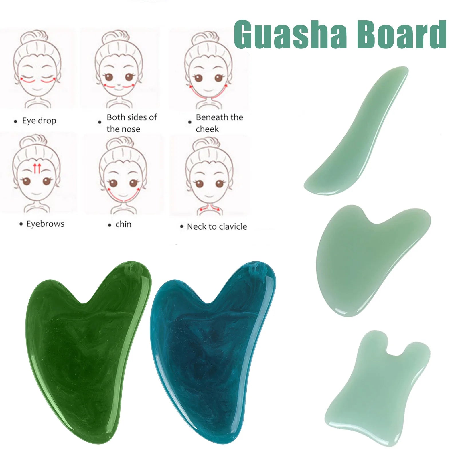 Gua Sha Resin Scraper – Facial & Body Slimming Massage Tool