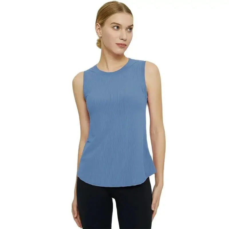 Women’s Quick-Dry Sleeveless Yoga & Gym Shirt – Fitness Vest Top