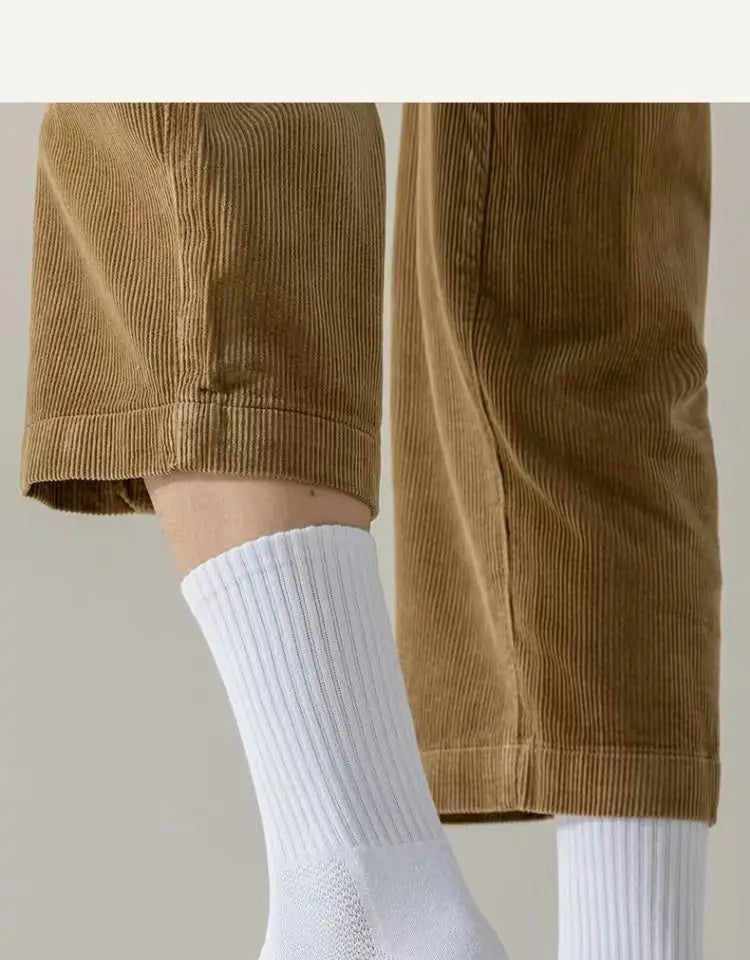 Men’s Cotton Winter Sports Socks – Thick Mid-Tube