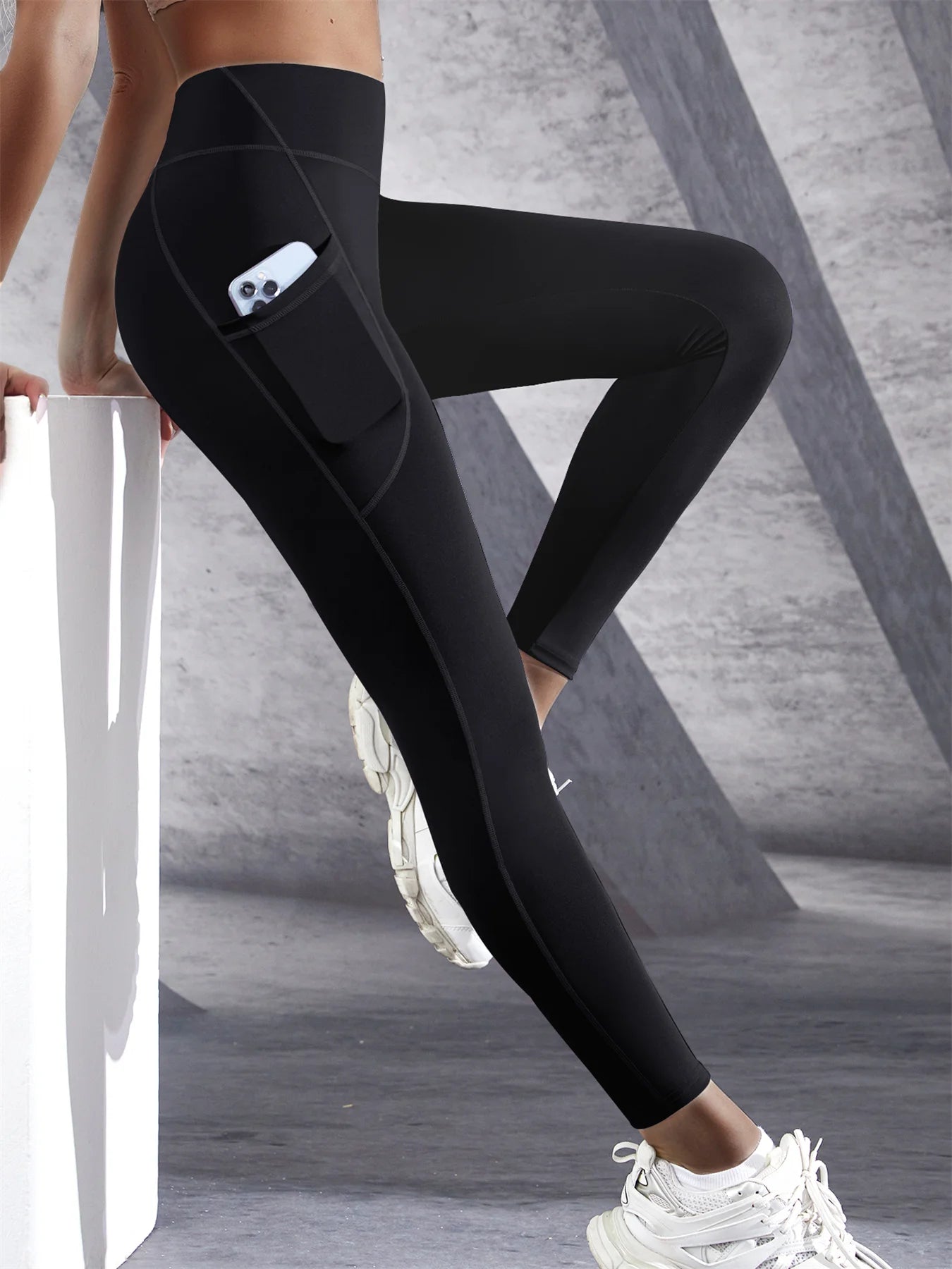 High Waist Women’s Leggings with Pockets – Push-Up Yoga Pants