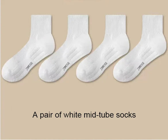Men’s Cotton Winter Sports Socks – Thick Mid-Tube