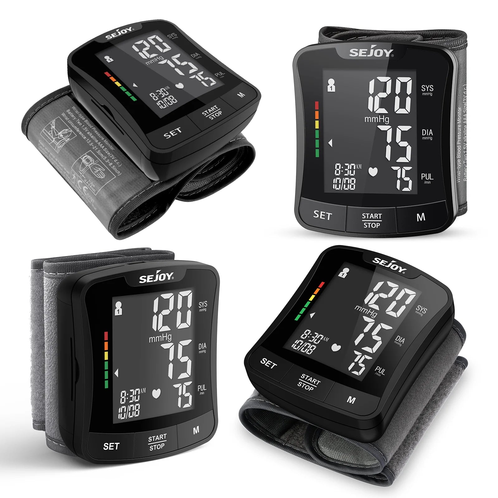 SEJOY Digital Wrist Blood Pressure Monitor – Automatic BP Cuff