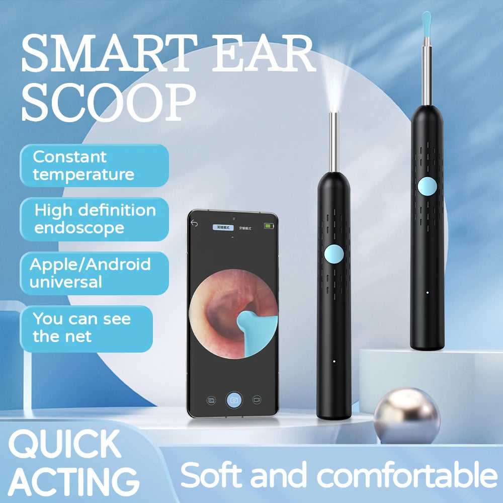 1080P HD Ear Wax Removal Tool – Camera Ear Cleaner with LED for iOS & Android