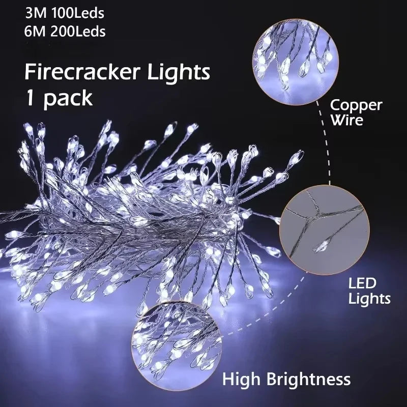 USB Fairy Lights 3M/6M with Remote | Firecracker LED String Lights