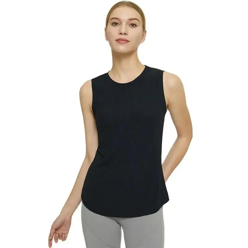 Women’s Quick-Dry Sleeveless Yoga & Gym Shirt – Fitness Vest Top