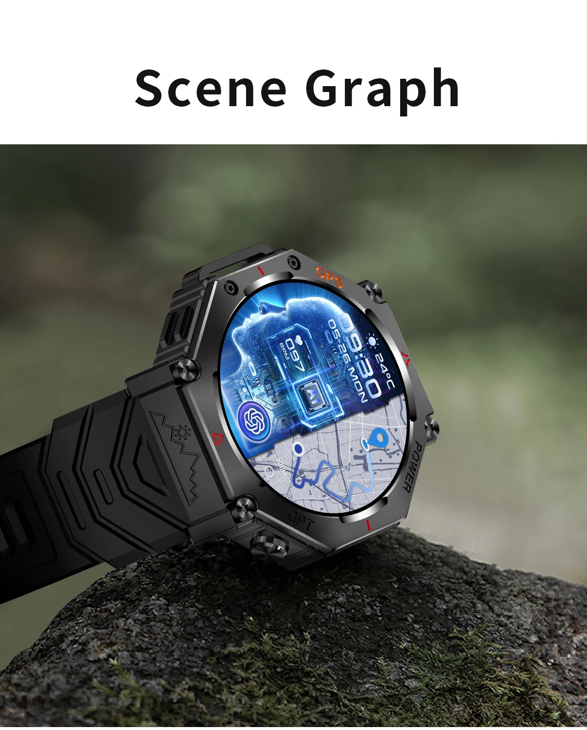 2025 T-Rex 3 Ultra GPS Smart Watch for Men — 10ATM/IP68 Waterproof Military Sport Smartwatch with Dual-Band GNSS & Compass
