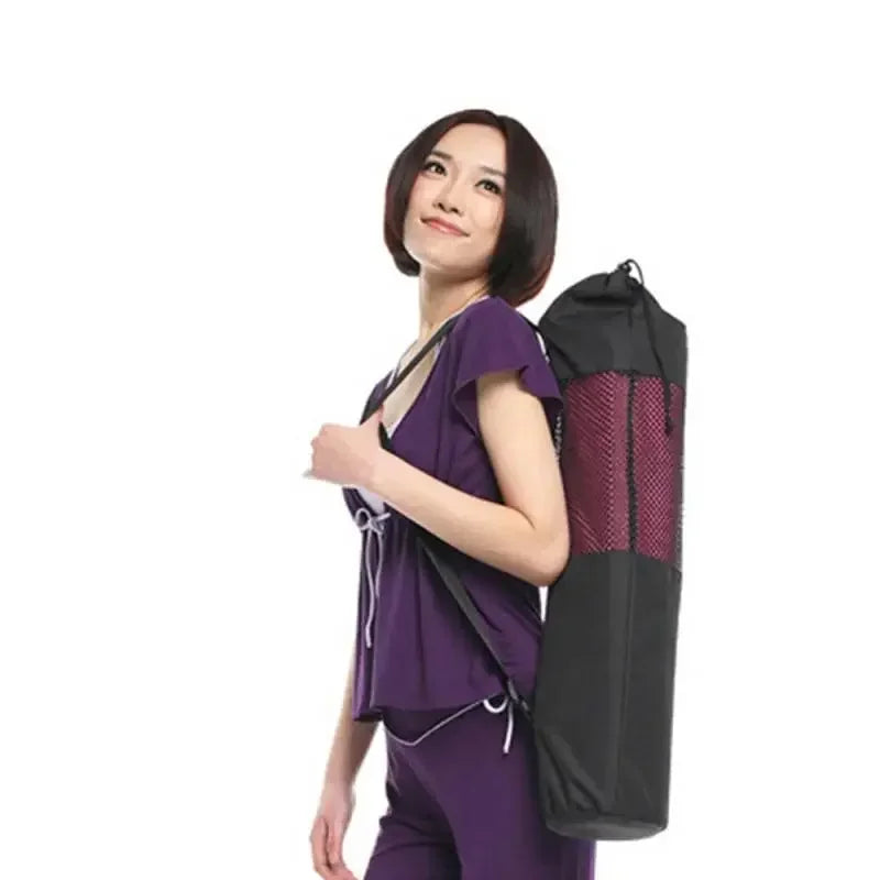 Yoga Mat Bag – Adjustable Nylon Mesh Fitness Carrier