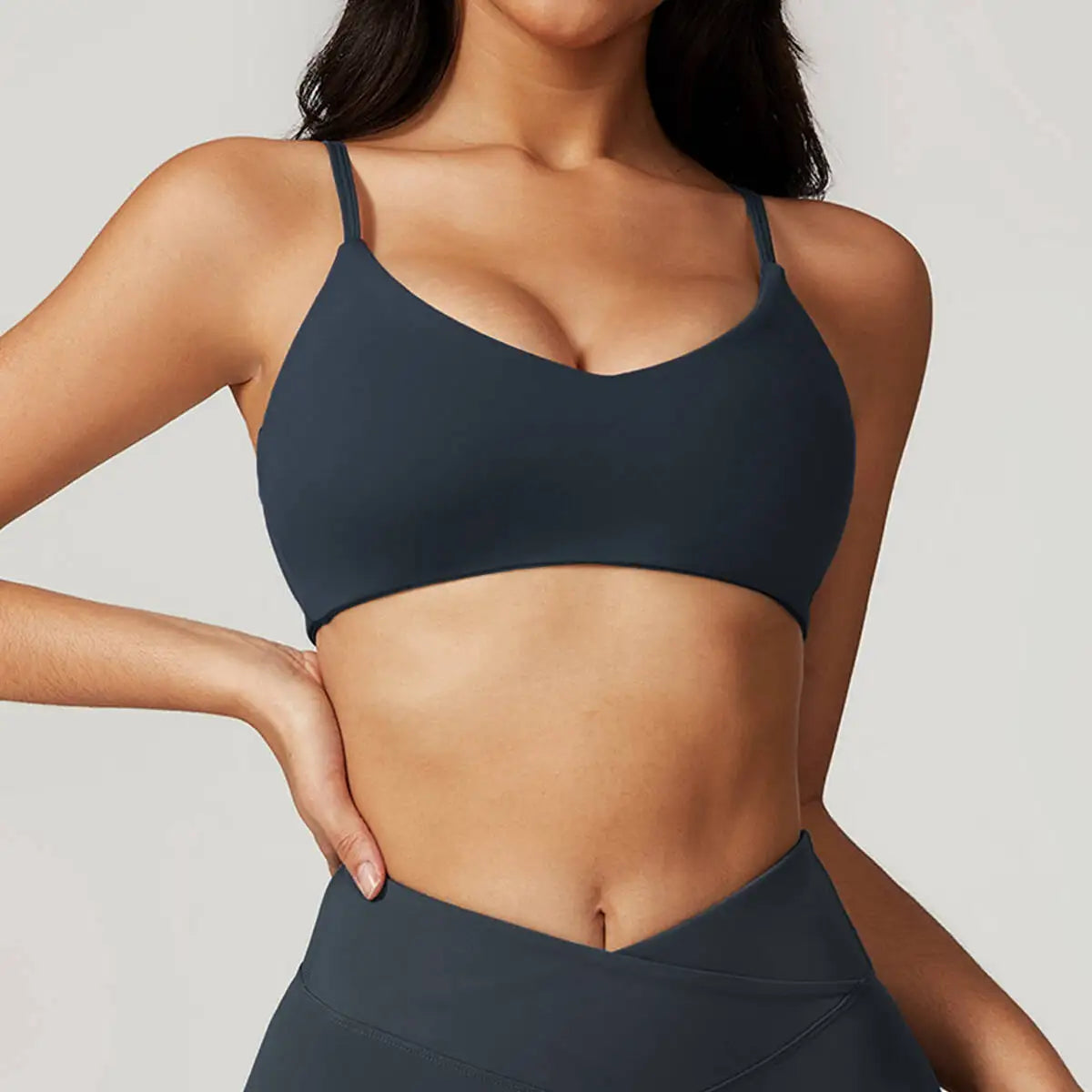 Ctenkevet Women’s V-Neck Push-Up Sports Bra