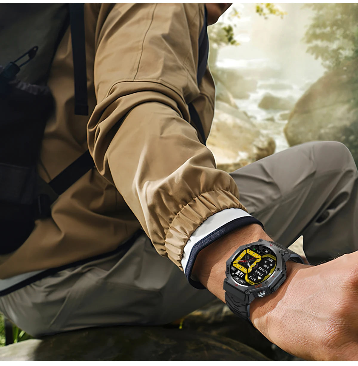 2025 T-Rex 3 Ultra GPS Smart Watch for Men — 10ATM/IP68 Waterproof Military Sport Smartwatch with Dual-Band GNSS & Compass