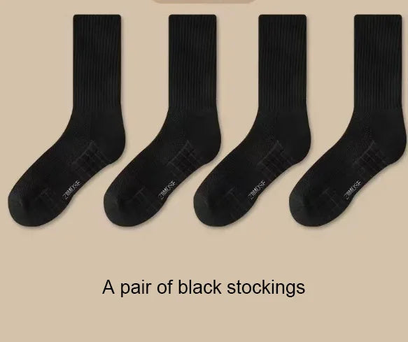 Men’s Cotton Winter Sports Socks – Thick Mid-Tube