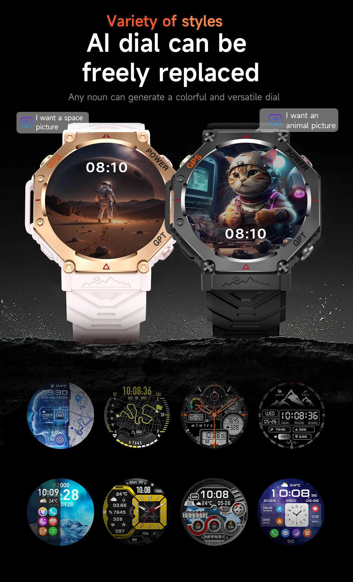 2025 T-Rex 3 Ultra GPS Smart Watch for Men — 10ATM/IP68 Waterproof Military Sport Smartwatch with Dual-Band GNSS & Compass