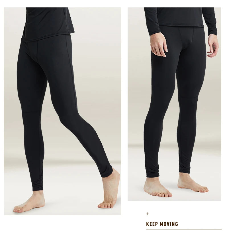 Warm Pants For Men With Plush And Thickened Autumn And Winter High Elasticity, Tight Fitting Sports Bottoms And Slim Fitting Pan