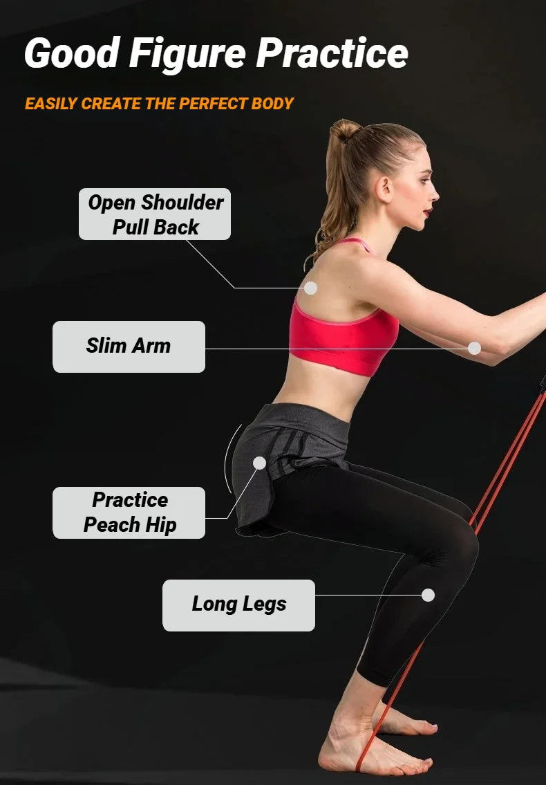 5-Level Resistance Bands with Handles for Home Workout
