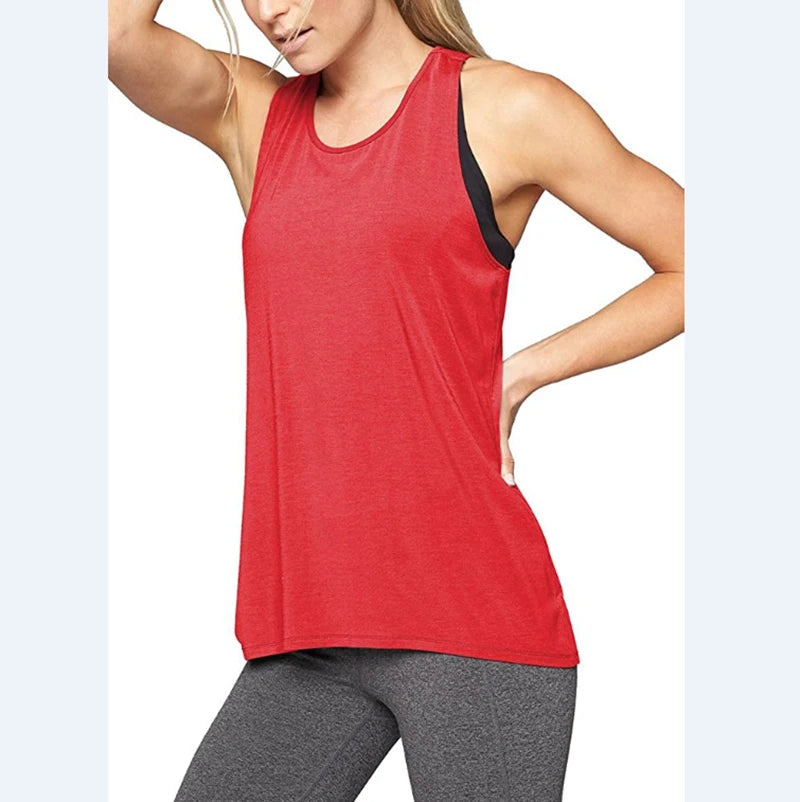 Women’s Sleeveless Yoga Shirt – Racerback Fitness Tank Top